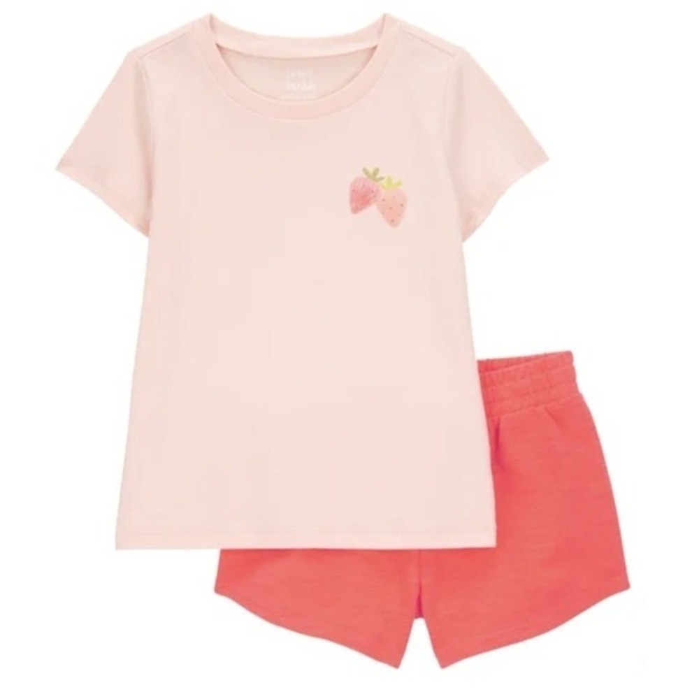 Carter's Kids' 3-piece Strawberry Playwear Set Pink 4T New with Tags! - Picture 4 of 9